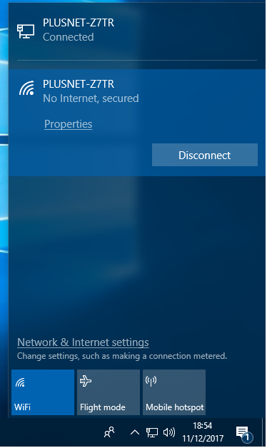 Windows 10 wifi not showing up in network settings
